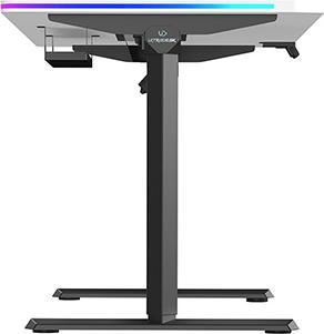 Actual product image Ultradesk Gaming-Tisch QUEST, 140x70cm, 72-120cm, schwarz-weiss