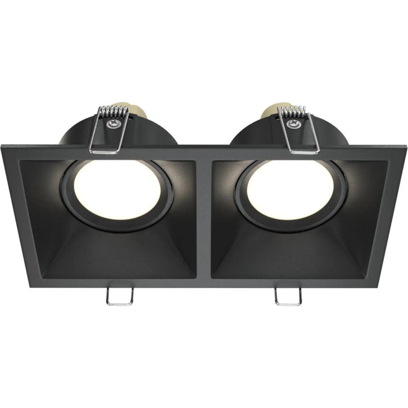 Maytoni, Wandleuchte + Deckenleuchte, Dot Downlight, Einbauleuchte 2x GU10 Schwarz (GU10)