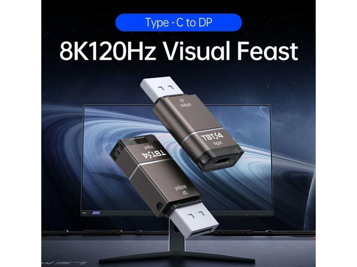 Produktbild PowerGuard Thunderbolt 4 to DP DisplayPort Adapter 8K 120 Hz (USB Typ-C)