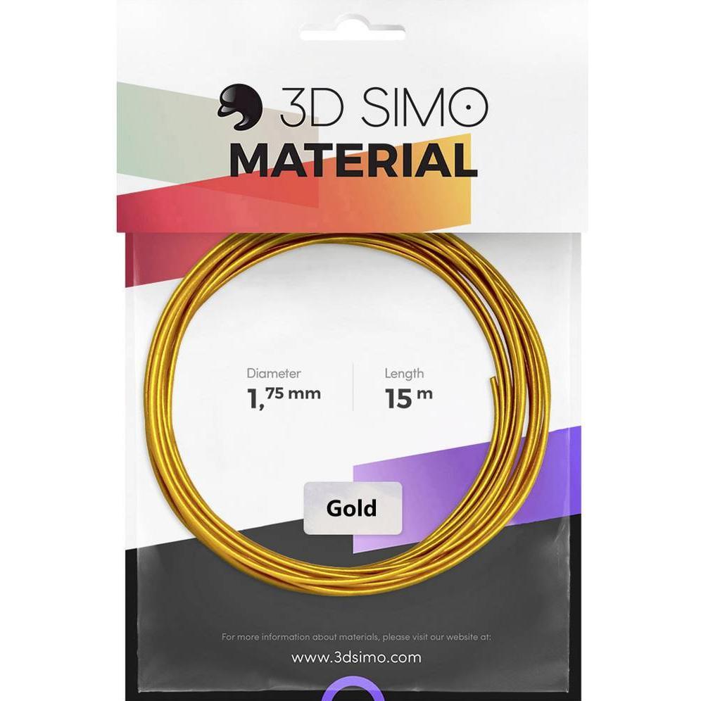 3D Simo 3DSimo Filament GOLD (G3D3008) (1.75 mm, 40 g, Gold), 3D Filament, Gold