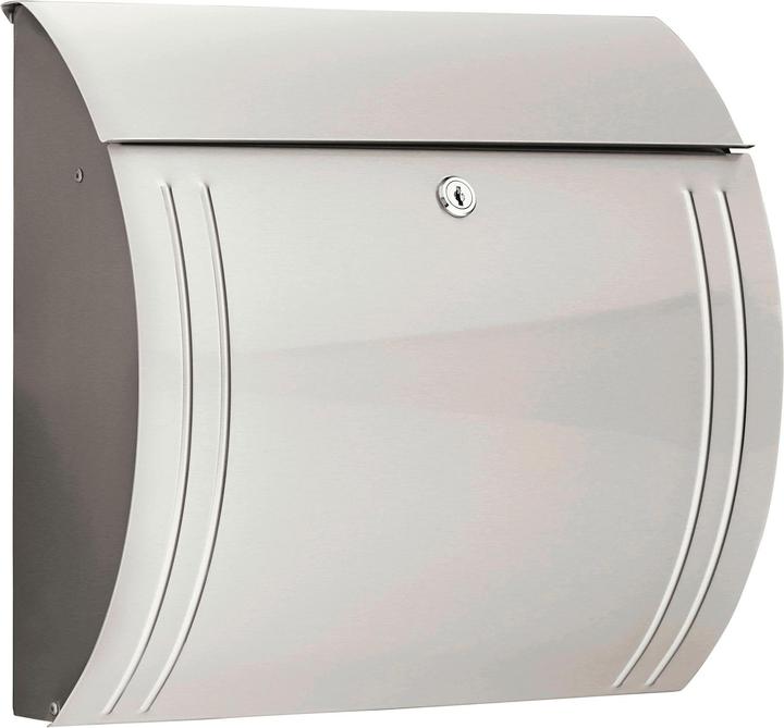 Productafbeelding Burg Wächter Modena 3857 Ni brievenbus Hoogte 335 mm Breedte 360 mm Diepte 127 mm Roestvrij staal DIN C4