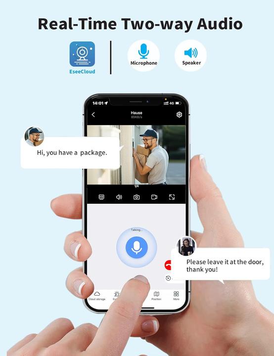 Produktbild Tonton Security 8-teiliges Überwachungskamera Set mit Gegensprechfunktion