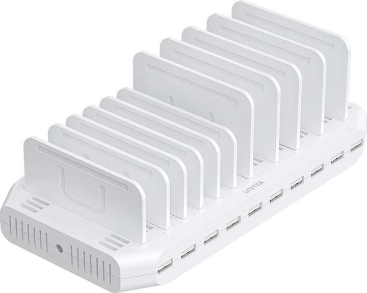 Unitek STACJA ŁADUJĄCA 10X USB 2.4A 60W BIAŁA (60 W, 10 Ports)
