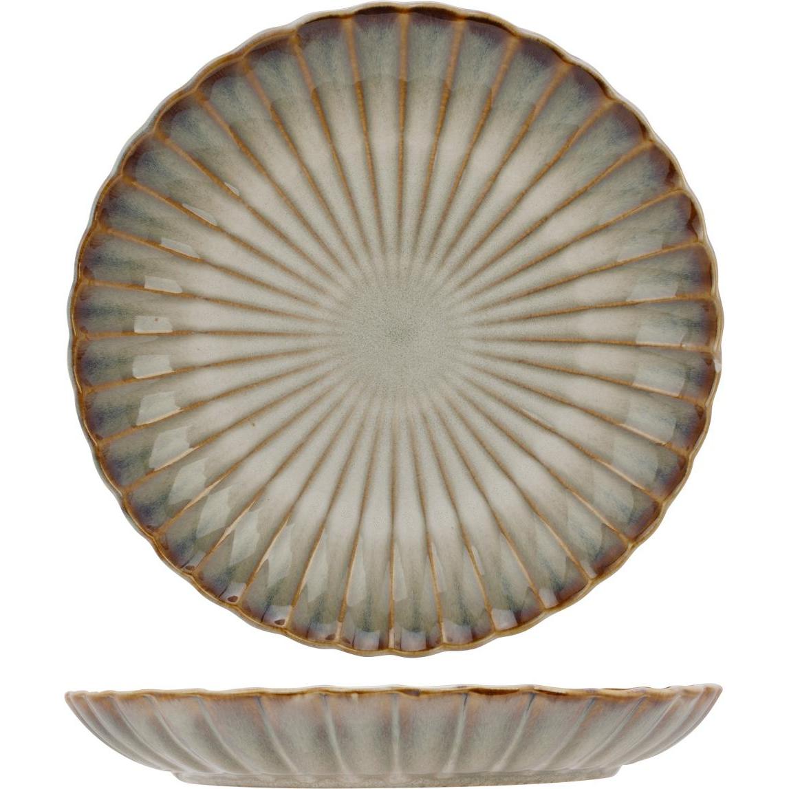 4x Cosy&Trendy Speiseteller 'Astera Pearl', Teller, Grau