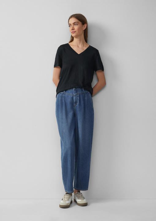 Actual product image S.Oliver T-Shirt T-Shirt aus Leinen mit V-Ausschnitt (38)