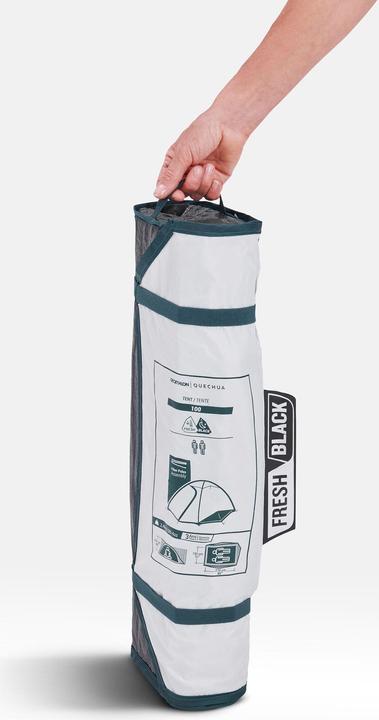 Actual product image Quechua MH100 FRESH & BLACK (Dome tent, 3 kg, 2 persons)