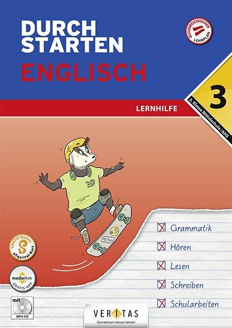 Durchstarten, Englisch Mittelschule/AHS, 4. Klasse, Lernhilfe, Übungsbuch mit Lösungen und (Deutsch, Franz Zach, Julie Eiwen, Nicole Eisinger-Müllner, 2023)