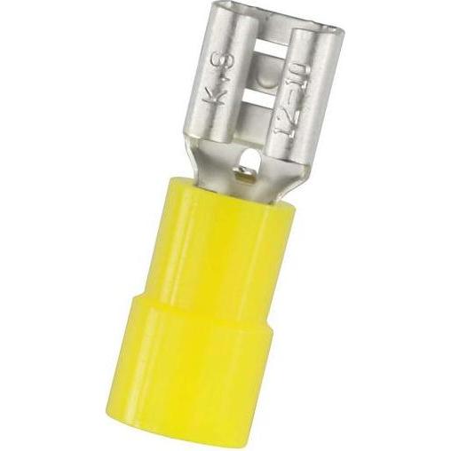RS PRO Presa piatta, 4 6 mm², 12 10 AWG, Ge, Cavo + Spina elettrica, Giallo