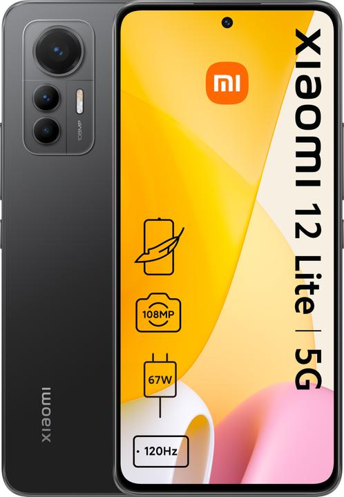 Produktbild Xiaomi 12 Lite (128 GB, Schwarz, 6.55", Dual SIM, 5G)