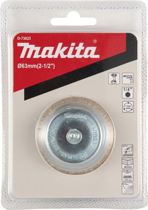 Productafbeelding Makita Komborstel 63mm messing 1/4"