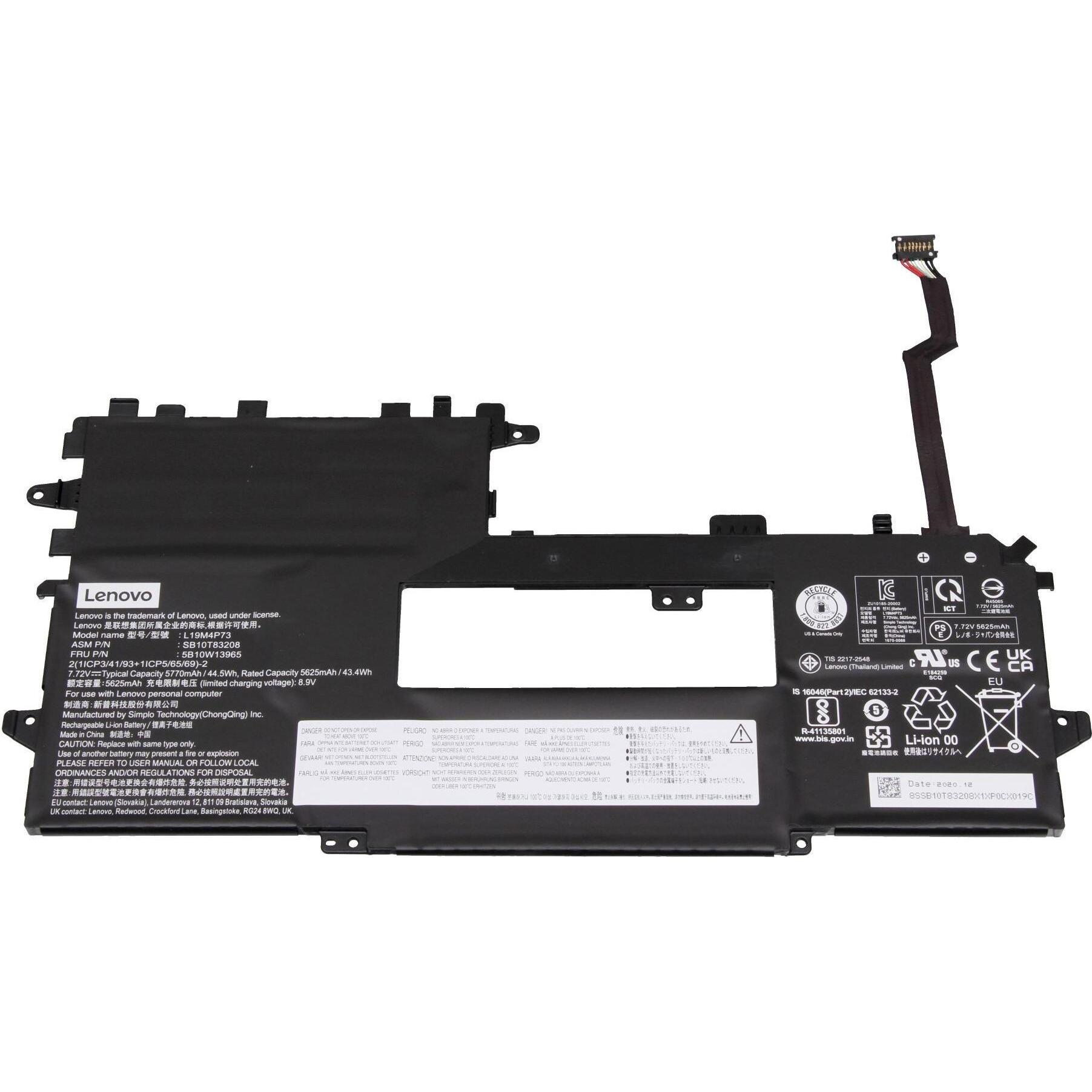 Lenovo 5B10W13965 (4 Zellen, 5770 mAh), Notebook Akku