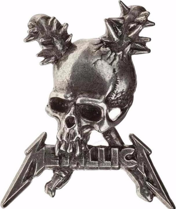 Actual product image Metallica Damage including skull badge