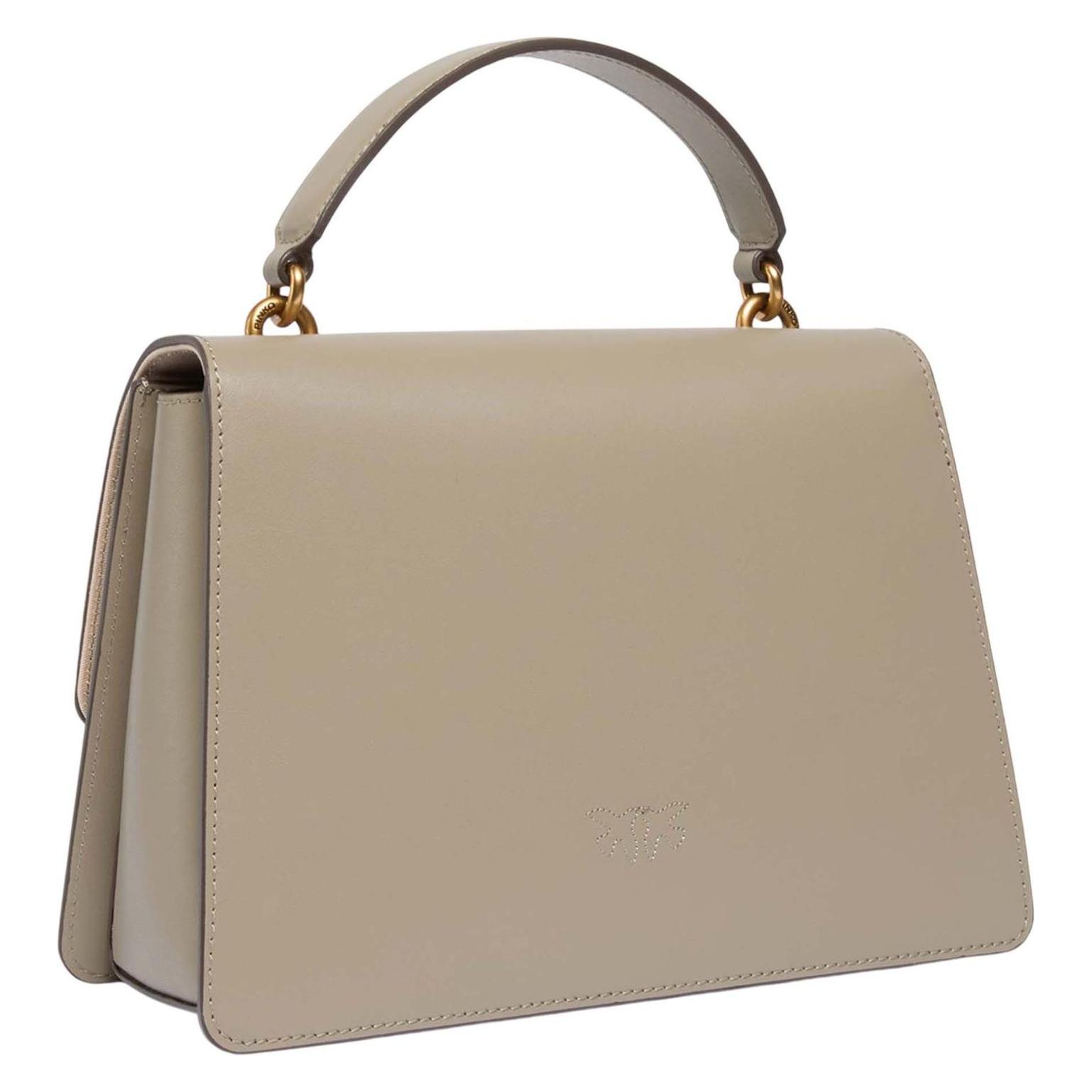 Pinko, Damen, Handtasche, Love One Top Handle Classic Light, Beige