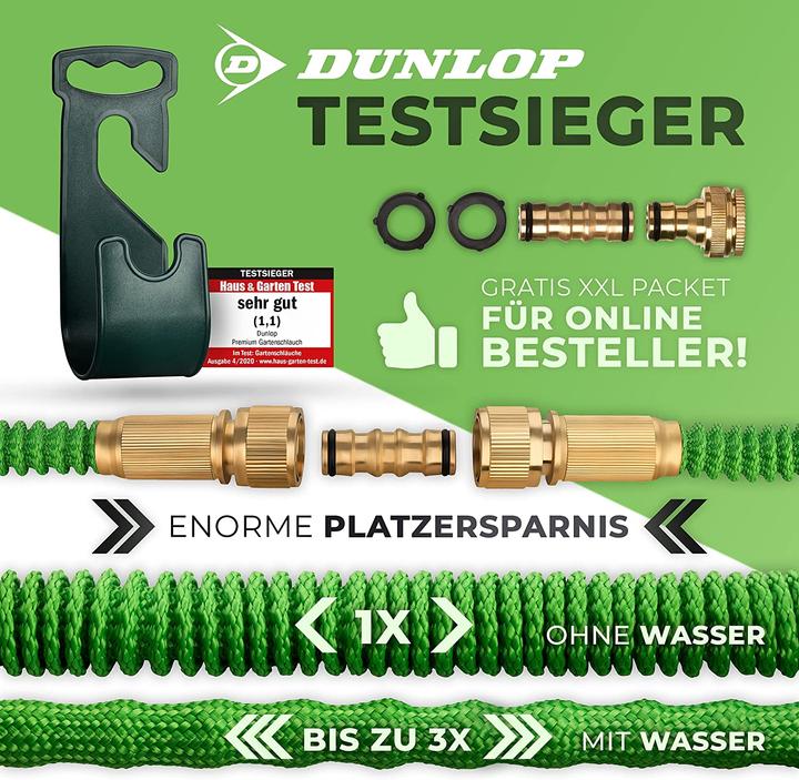 Produktbild Dunlop Gartenschlauch flexibel dehnbar, 22,5 Meter