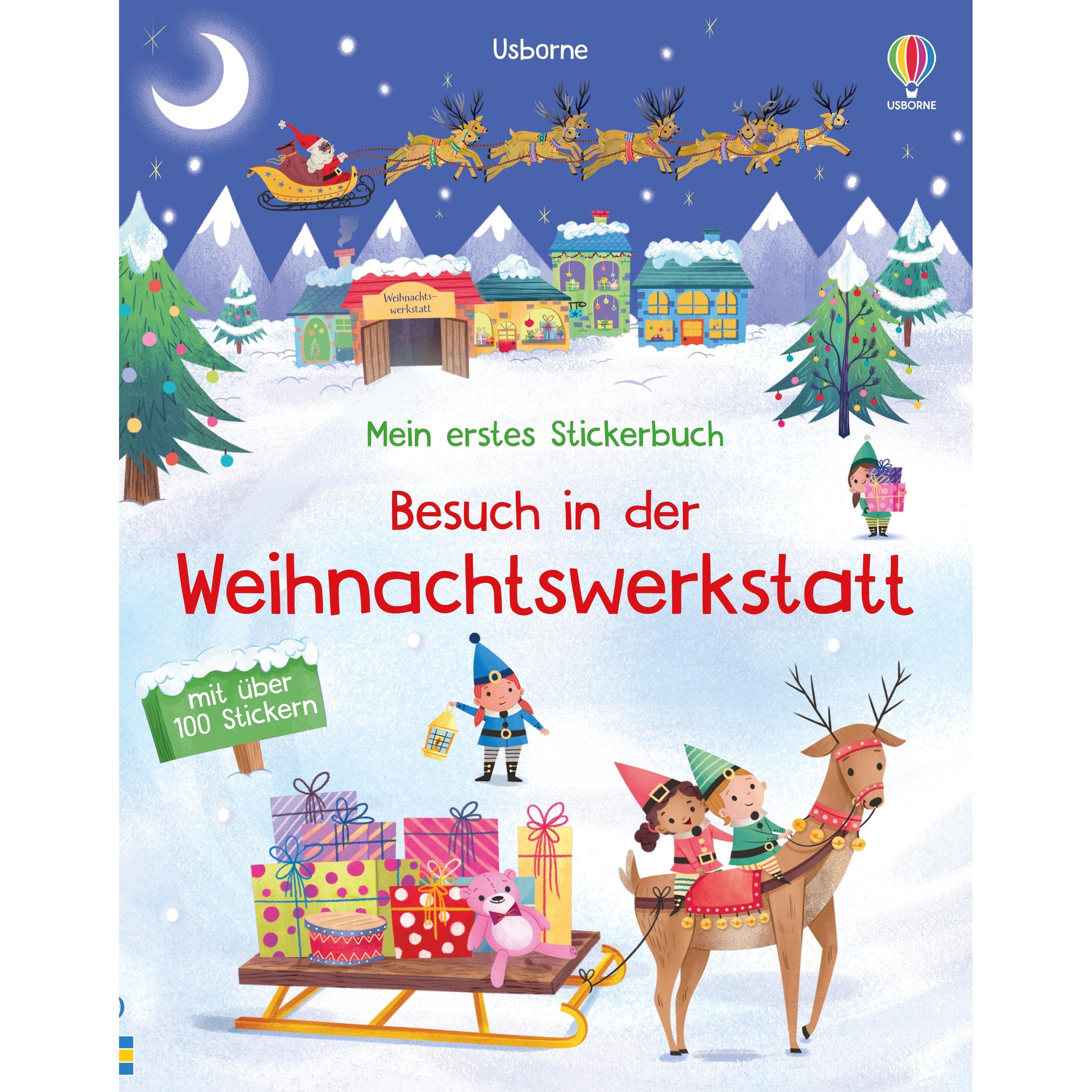 Usborne Publishing, Sticker, Mein erstes Stickerbuch: Besuch in der Weihnachtswerkstatt