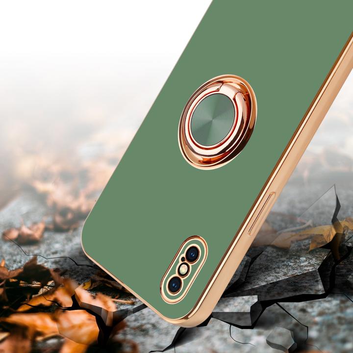 Actual product image Cadorabo Case for Apple iPhone XS MAX in TPU with camera protection and ring LM089 Style (Apple iPhone XS Max)