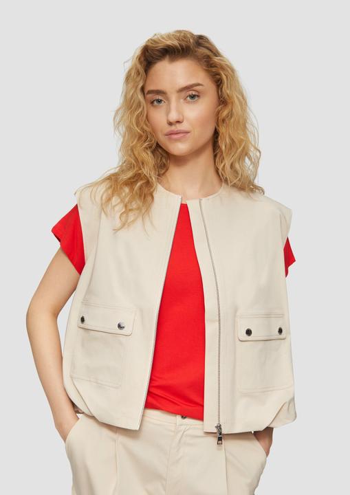 Produktbild S.Oliver Indoor-Weste Twill-Weste im Relaxed Fit mit Raffungs-Details (46)