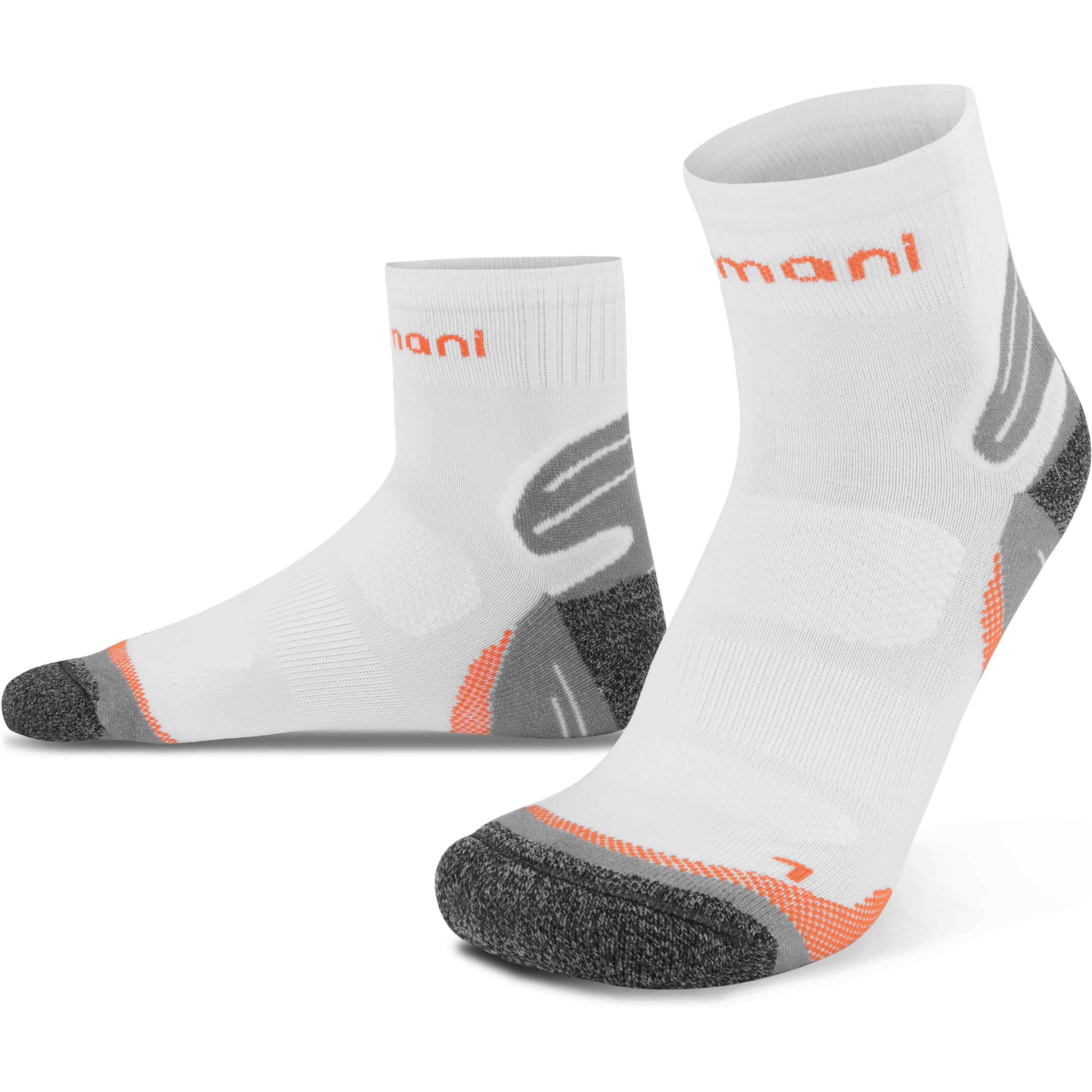 Normani, Herren, Socken, 3 Paar Kurzschaft-Sportsocken mit verstärkter Sohle, Weiss, (3er Pack, 35 - 38)