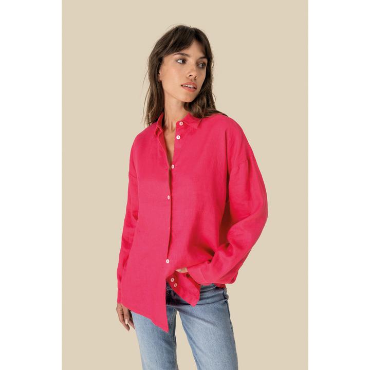 Produktbild Spasso Oversize Damen Langarmhemd aus Leinen (S)