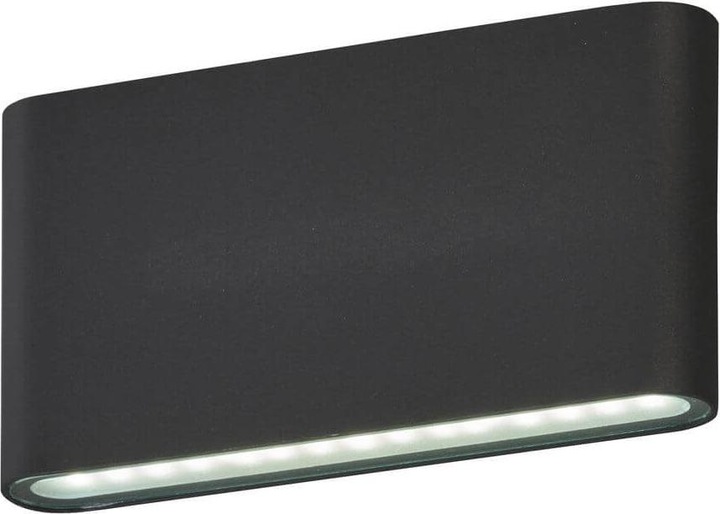 Produktbild Fischer & Honsel Honsel Scone LED Wandleuchte 2-fach 10,4W warmweiss Glas satiniert sandschwarz IP44 30557