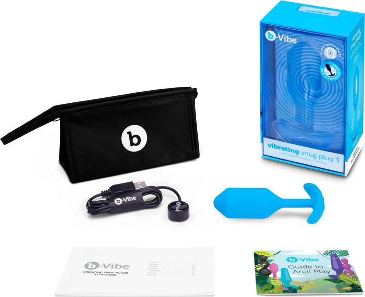 Produktbild B-Vibe Vibrating Snug Plug 3 (L) Blue