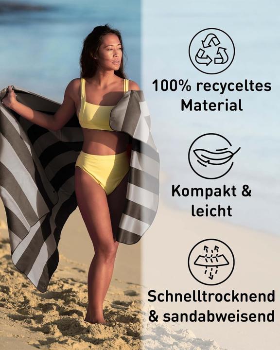Image du produit Fit-Flip Strandtuch XXL Mikrofaser schnelltrocknendes Badetuch 200x90cm (200 x 90 cm)