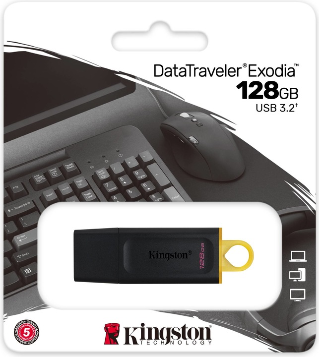 Image du produit Kingston DataTraveler Exodia (128 Go, USB-A, USB 3.2)
