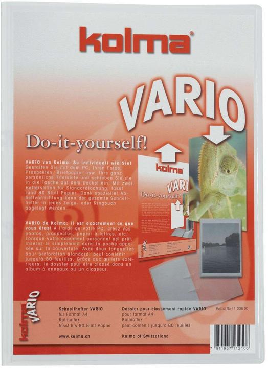 Produktbild Kolma Schnellhefter Vario A4 2 Heftstifte farblos (A4, 1x)