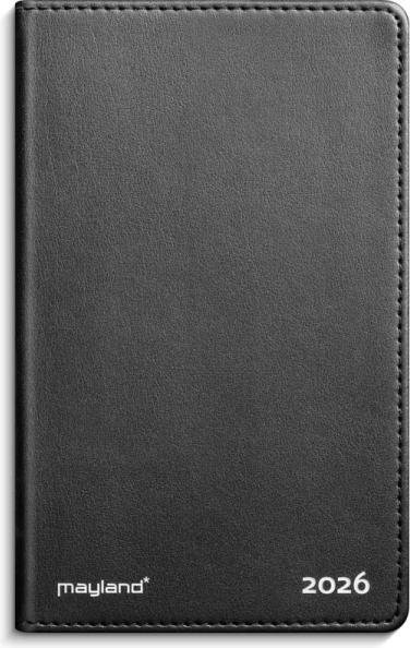 Mayland-Burde Kalendarz notatek 2 dni czarny skóra sztuczna 2026