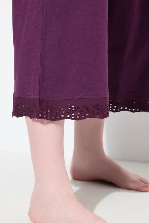 Produktbild Ulla Popken Pyjama, Lochstickerei, Halbarm, Modalmix (50, 52)
