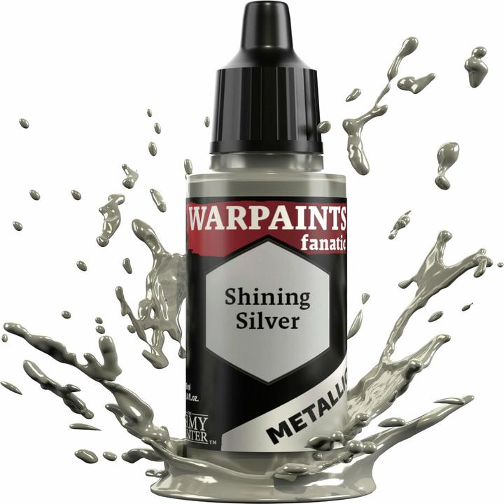Actual product image The Army Painter Metallic colour Warpaints Fanatic: Shining Silver 18 ml