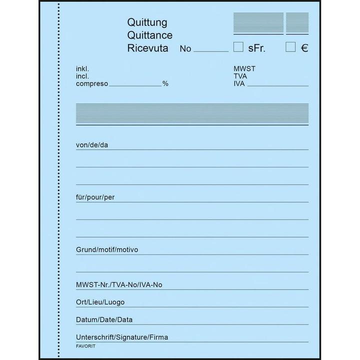 Produktbild Favorit Durchschreibebuch Quittungen mit Selbstdurchschreibepapier (200 x)