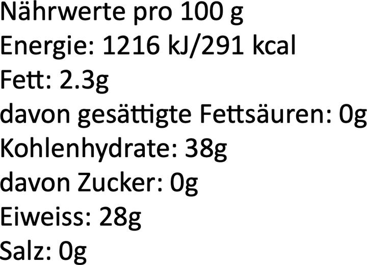 Nährwerte und Zutaten