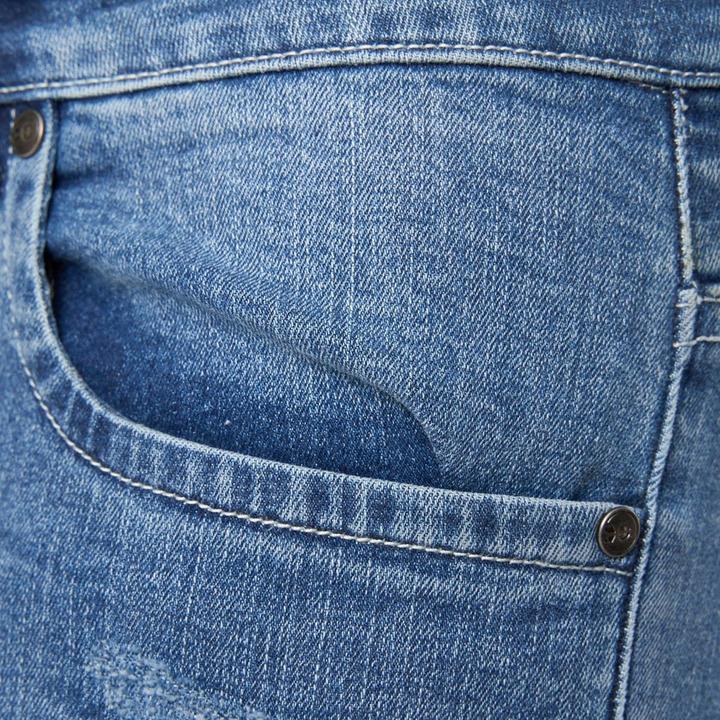 Actual product image Crosshatch Mens Riptrey Abraised Denim Scratch Shorts (36)