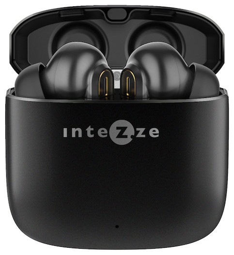 Actual product image Intezze CLIQ In-ear Bluetooth Handsfree Headphones with Charging Case Black