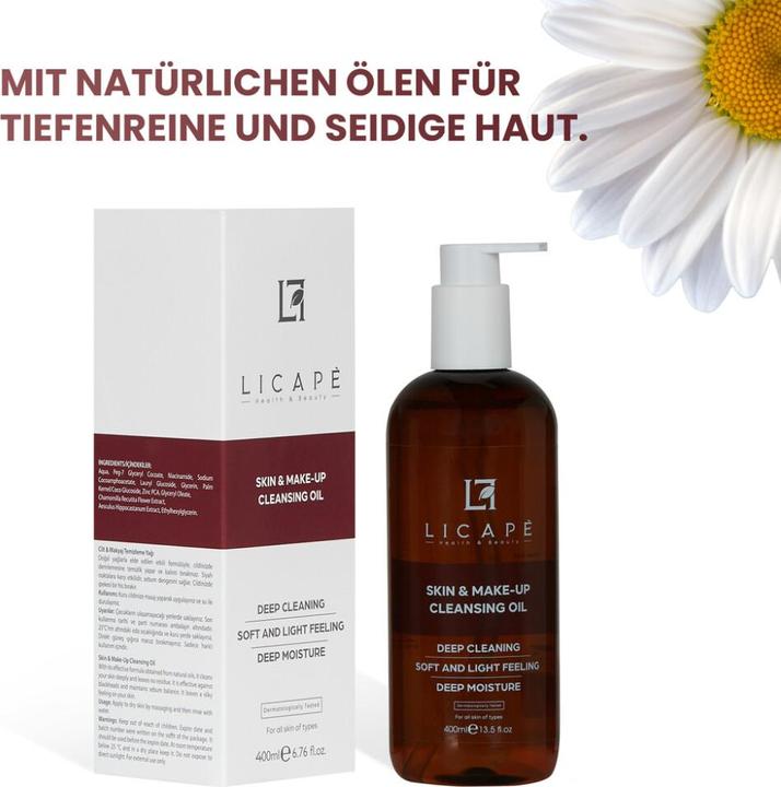 Produktbild Licape | Reinigungsöl Gesicht | 400 ml | Abschminken & Gesichtsreinigung (Reinigungsöl, 400 ml)