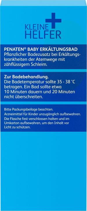 Nährwerte und Zutaten Penaten Kleine Helfer Erkältungsbad, 125 ml Badezusatz (125 ml)