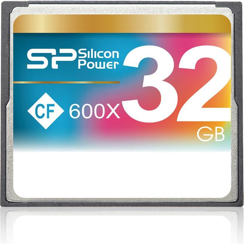 Silicon Power 32GB 600x CF Read up to 90MB/s ATA interface PIO mode 6 MWDMA 4 UDMA 6 ECC function Re (32 GB, CF, U3, UHS...