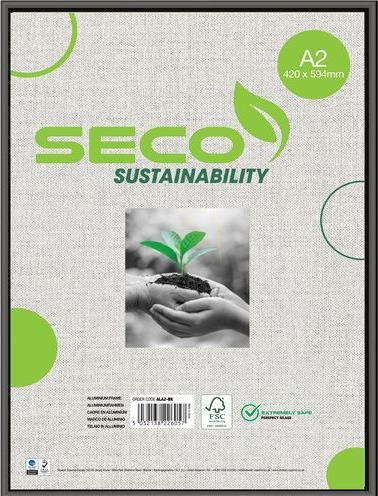 Seco Bilderrahmen ALA2-BK Schwarz 604mm x 430mm