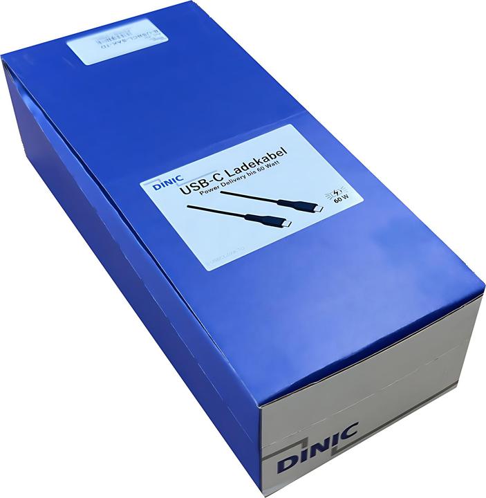 Produktbild Dinic 30x USB C auf C Ladekabel 1,50m, schwarz, im Thekendisplay (1.50 m, USB 2.0, 60 W)