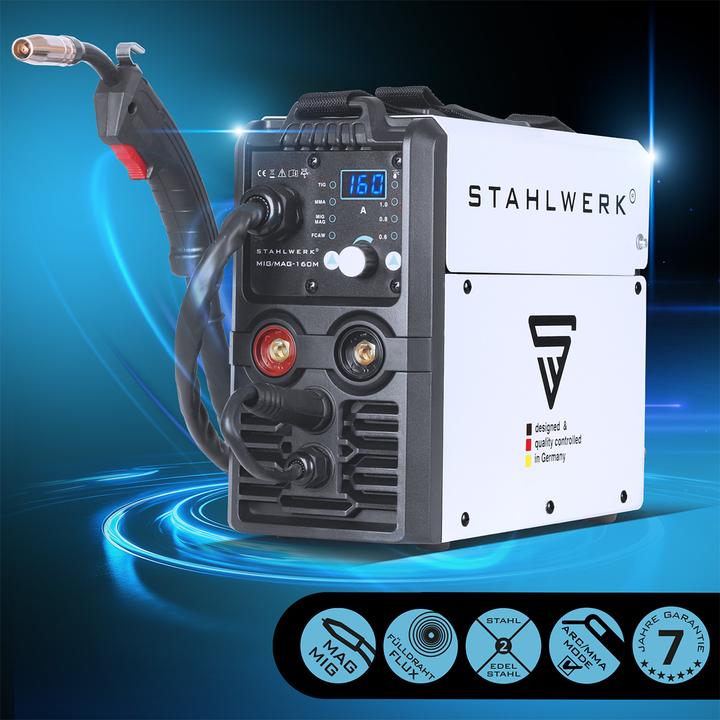 Produktbild Stahlwerk Schweissgerät MIG MAG 160 M Vollausstattung IGBT mit echten 160 Ampere