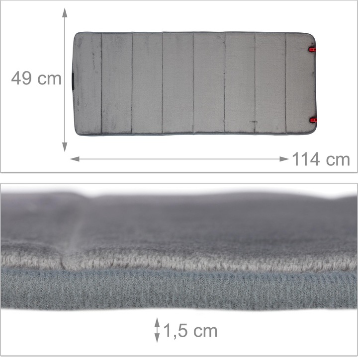Actual product image Relaxdays Bath mat memory foam (49 x 114 x 1.5 cm)
