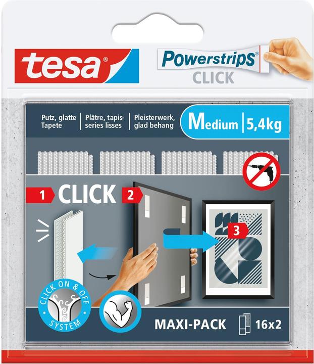 tesa Powerstrips Klett-Klebepads (5.40 kg)