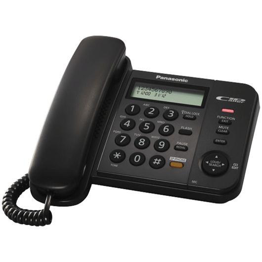 Panasonic KX-TS580FXB Single line telephone set, Telefon, Schwarz