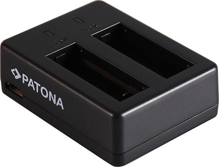 Produktbild Patona Dual Schnell-Ladegerät f. SJCAM SJ6 Legend Black SJ6000 inkl. Micro-USB Kabel (Kamera Akku Ladegerät)