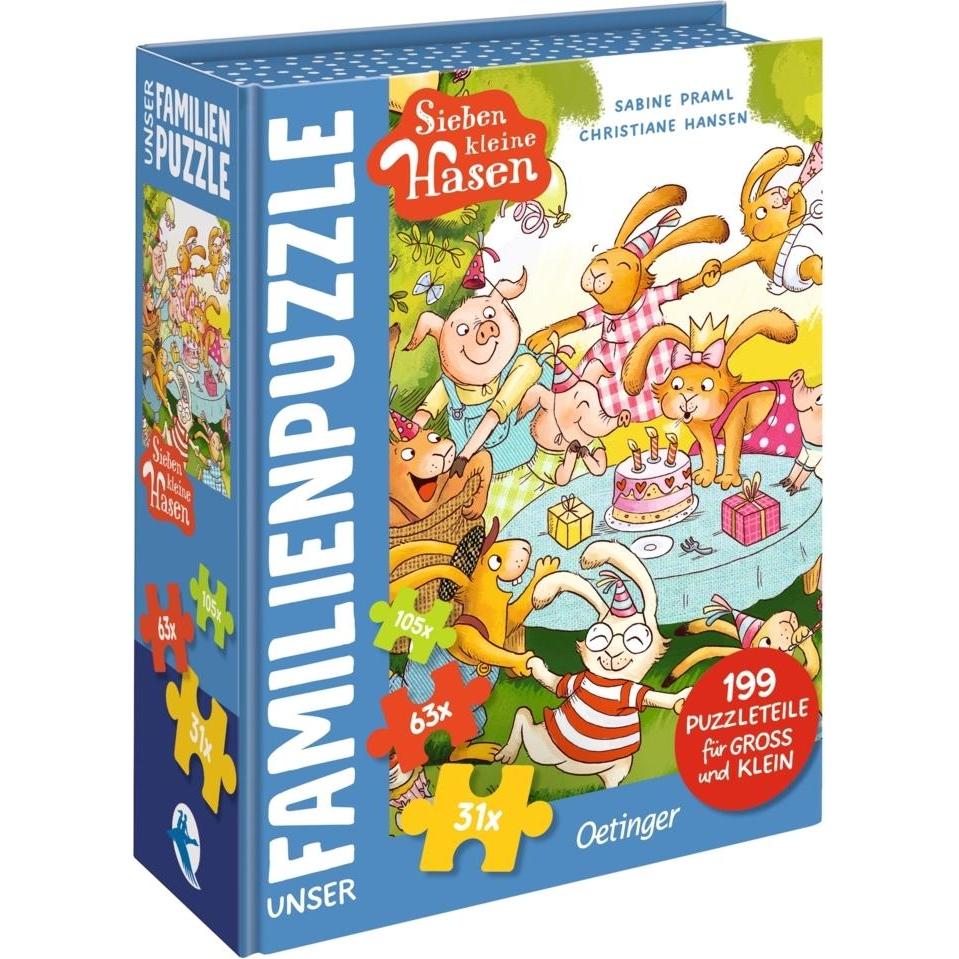 Oetinger Sieben kleine Hasen. Unser Familien-Puzzle (199 Teile)