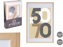 Giftdecor Naturholz Wandbilderrahmen 60x90cm (60 x 90 cm)