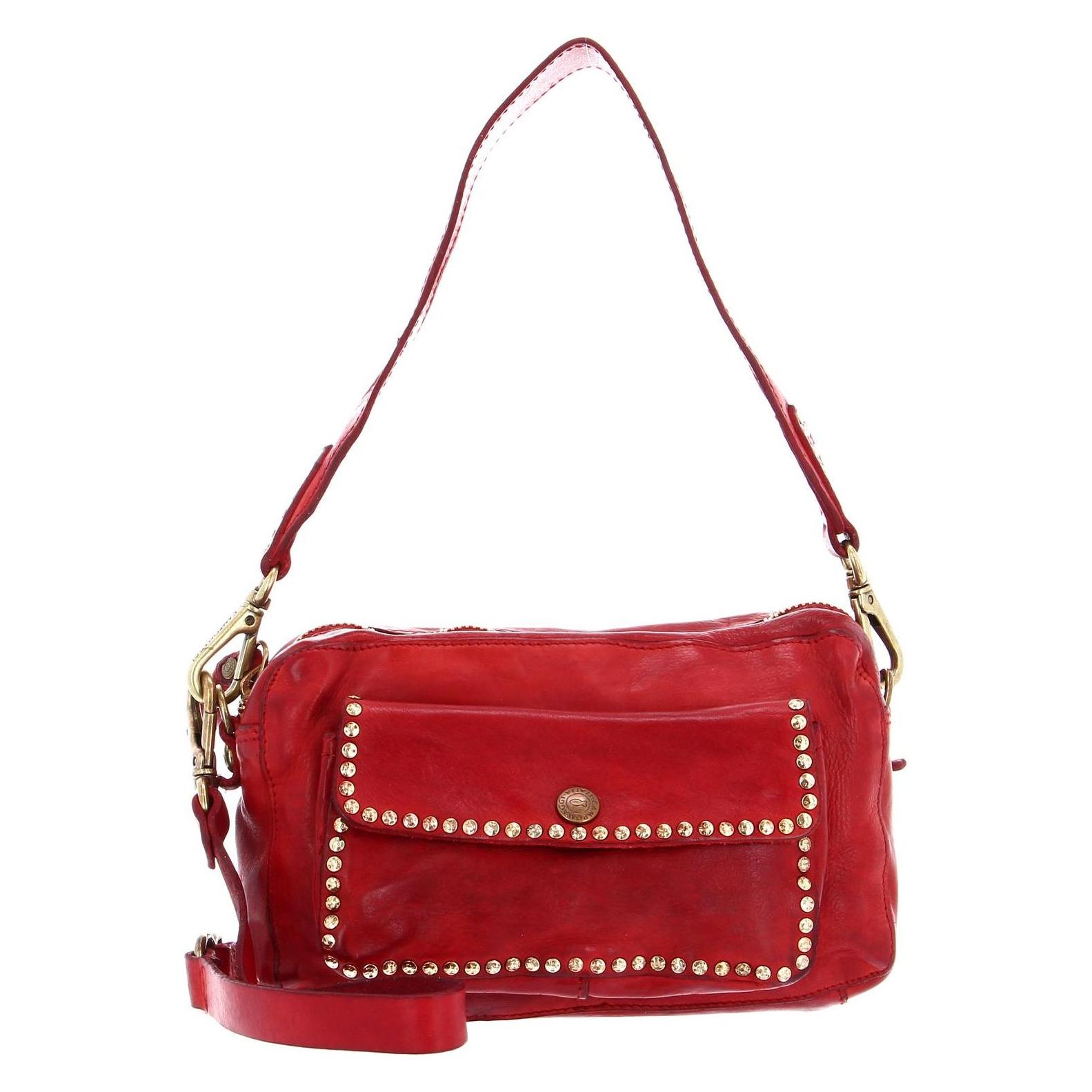 Campomaggi, Damen, Handtasche, Bowling Bag, Rot