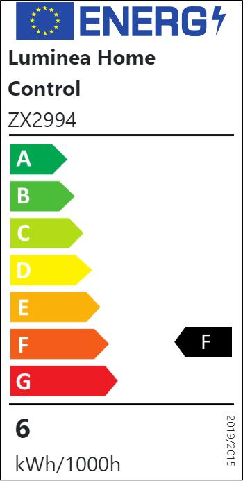 Label énergétique Luminea Lot de 2 ampoules LED WLAN, pour Amazon Alexa/GA, E14, RGB, CCT, 5,5 W (E14, 470 lm, 2 x)