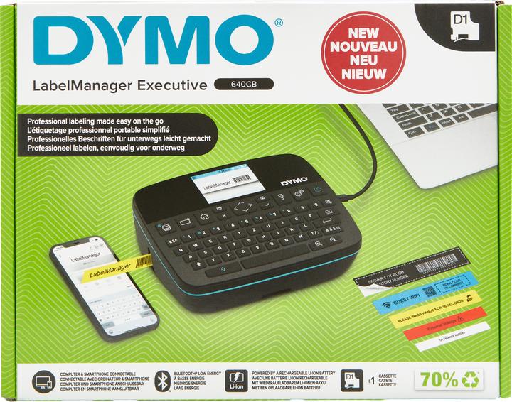 Produktbild Dymo LabelManager 640CB 6/9/12/19/24mm D1-Bänder Qwertz